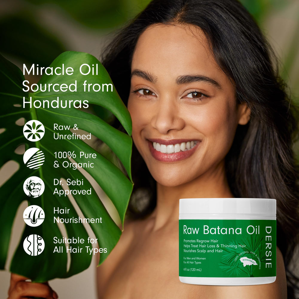 Dersie Batana oil solid paste on hair during treatment session for deep conditioning