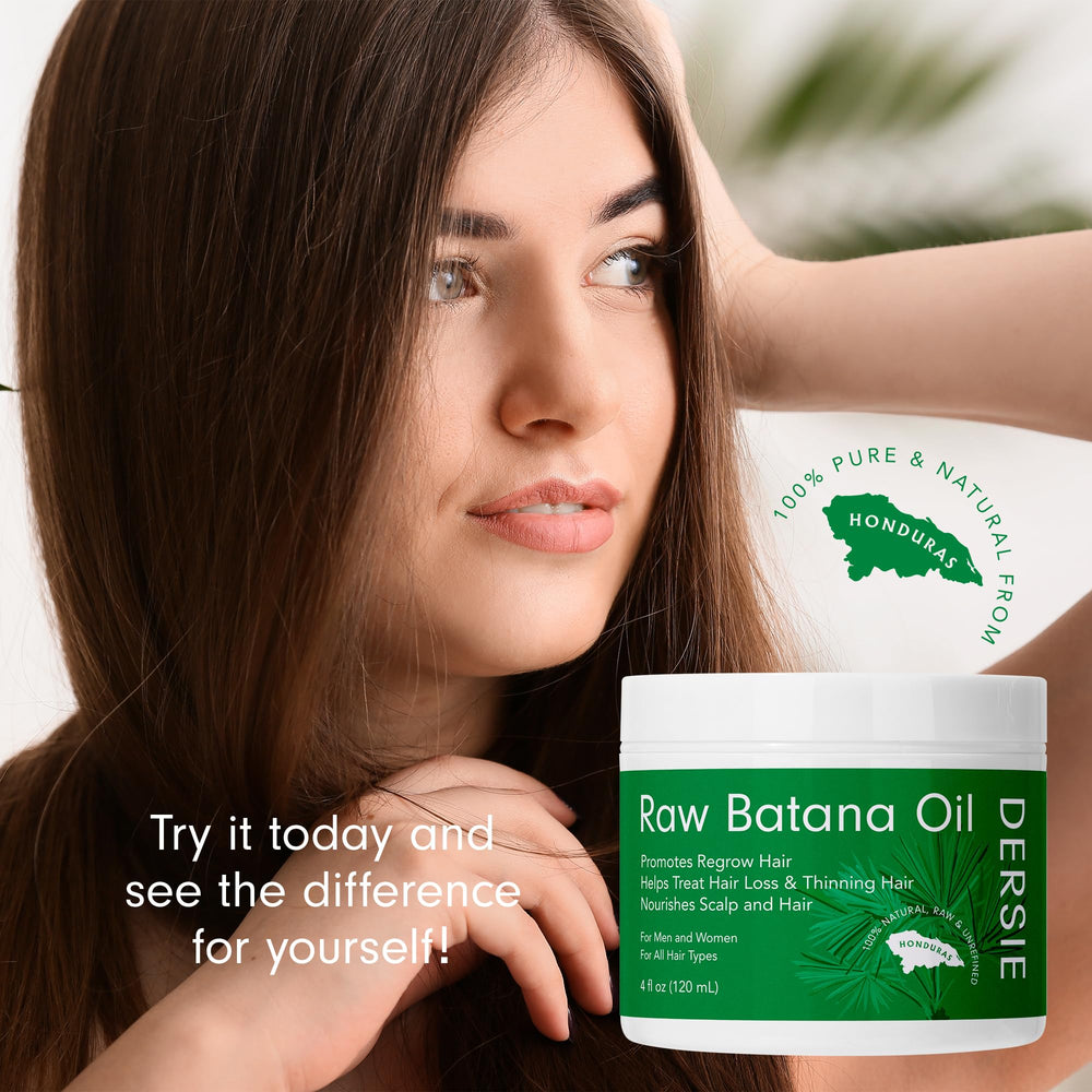 Dersie Batana Oil packaging emphasizing natural ingredients