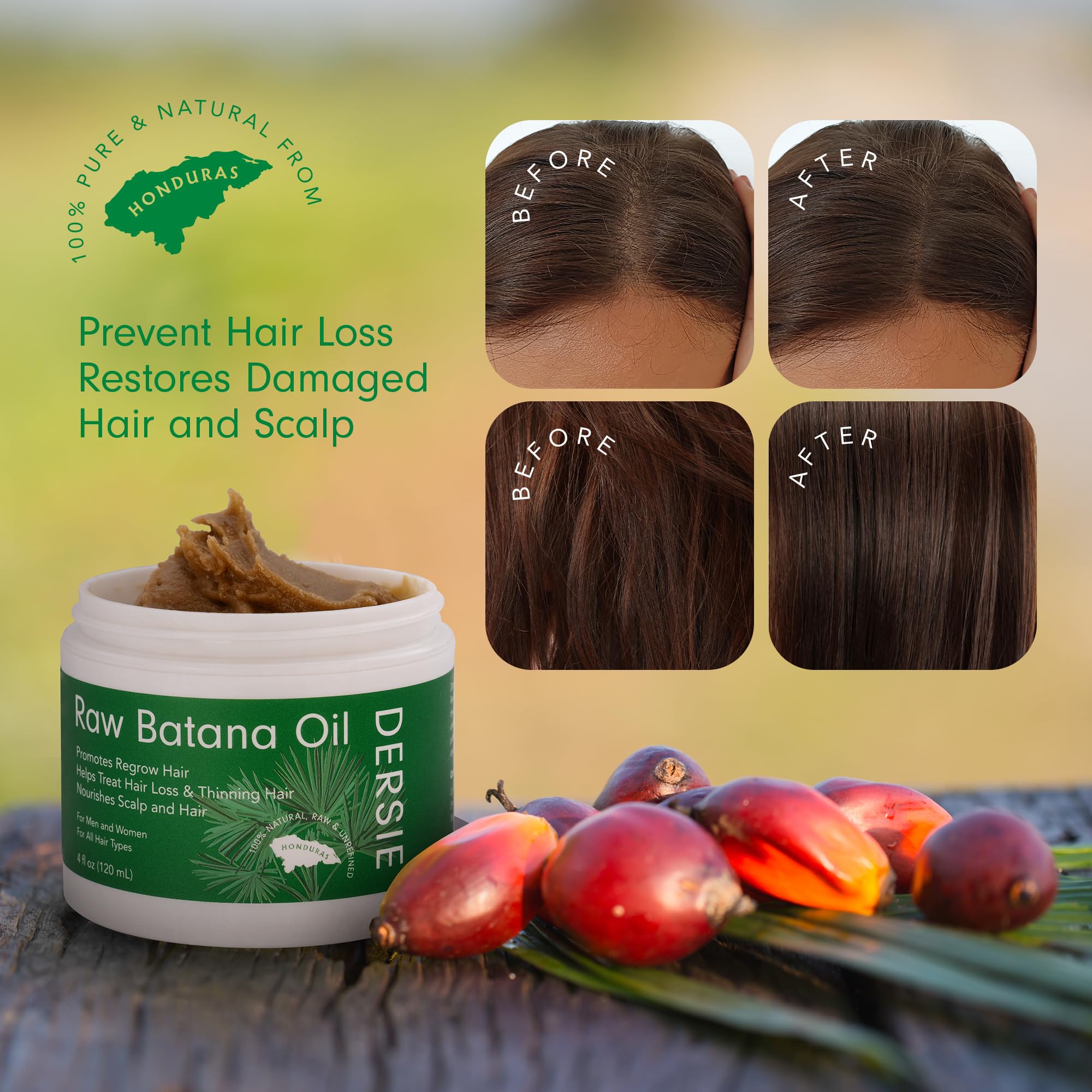 Dersie Batana Oil paste texture close-up showing rich conditioning