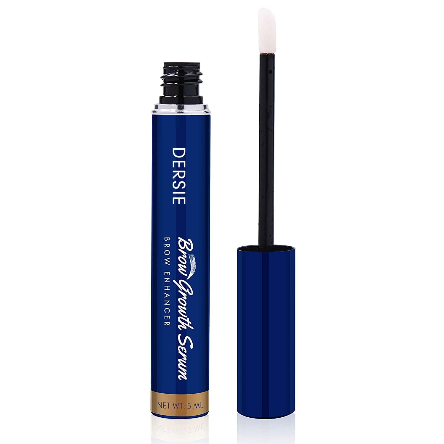 Dersie Eyebrow Growth Serum bottle close-up highlighting nourishing formulation for fuller brows.