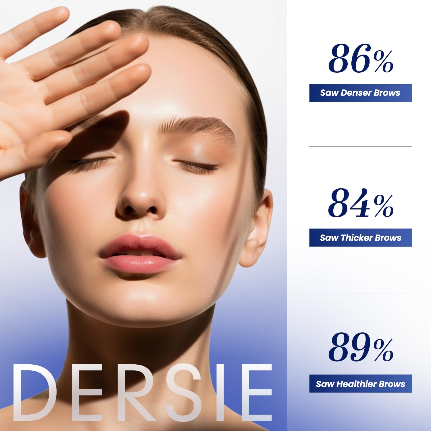 Dersie Eyebrow Growth Serum nightly routine shot shows easy use.