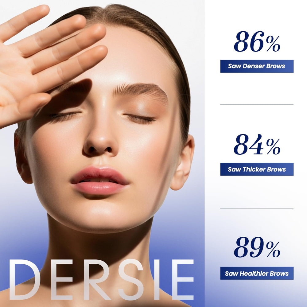 Dersie Eyebrow Growth Serum nightly routine shot shows easy use.