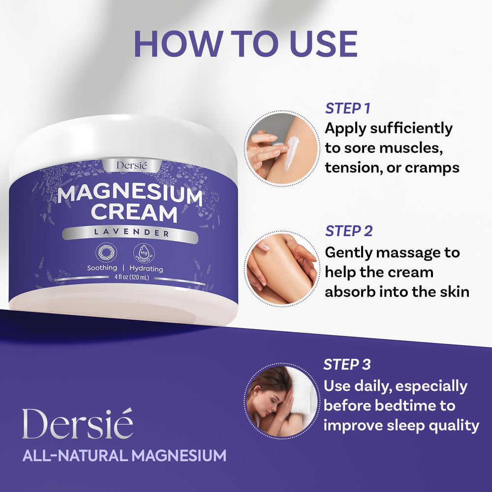 Dersie magnesium cream used by kids for gentle calming before sleep.