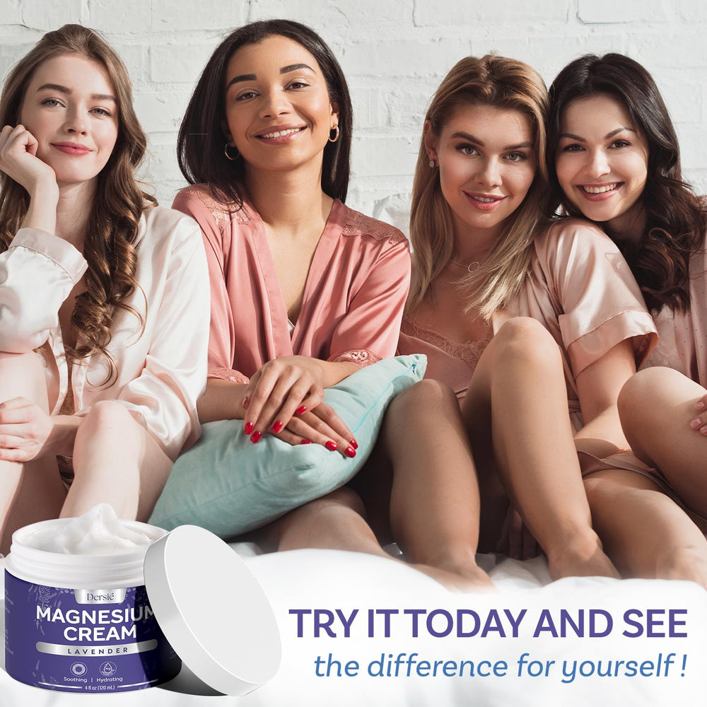 Dersie magnesium cream 4 oz packaging ready for family use.