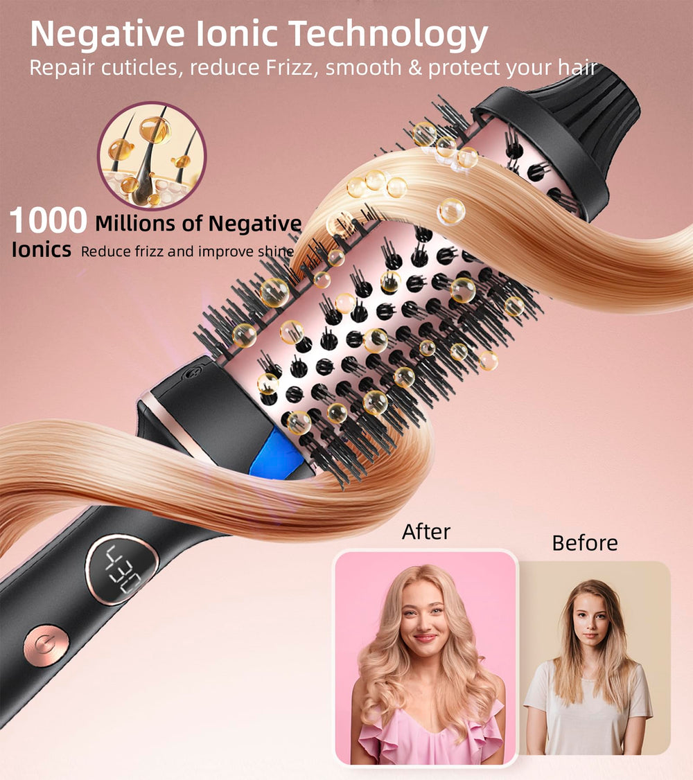 Desalo anti-scald nylon bristles glide through hair safely while detangling
