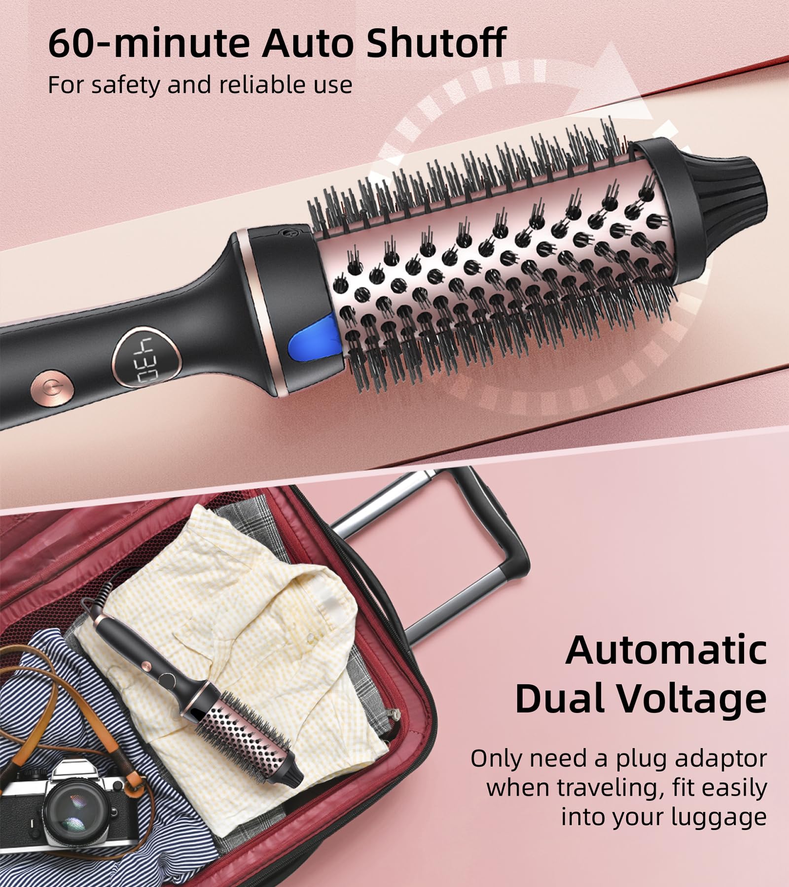 Desalo auto shutoff after 60 minutes enhances styling safety