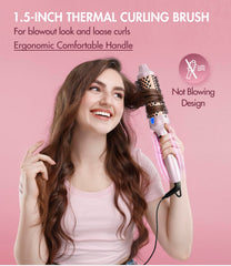 Desalo thermal brush natural loose curl demonstrating smoothing and waves