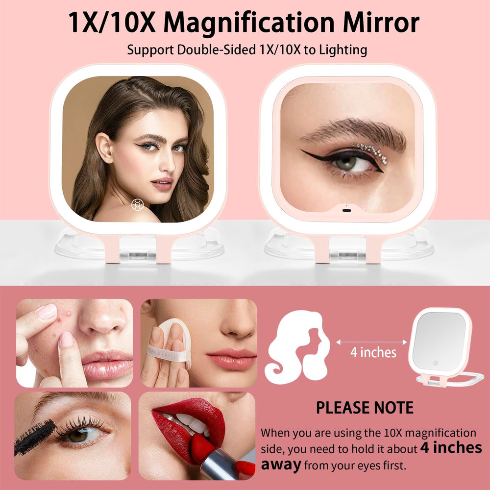 DESCHEN 1x-10x magnification view highlights precision for eyebrow shaping and mascara application.