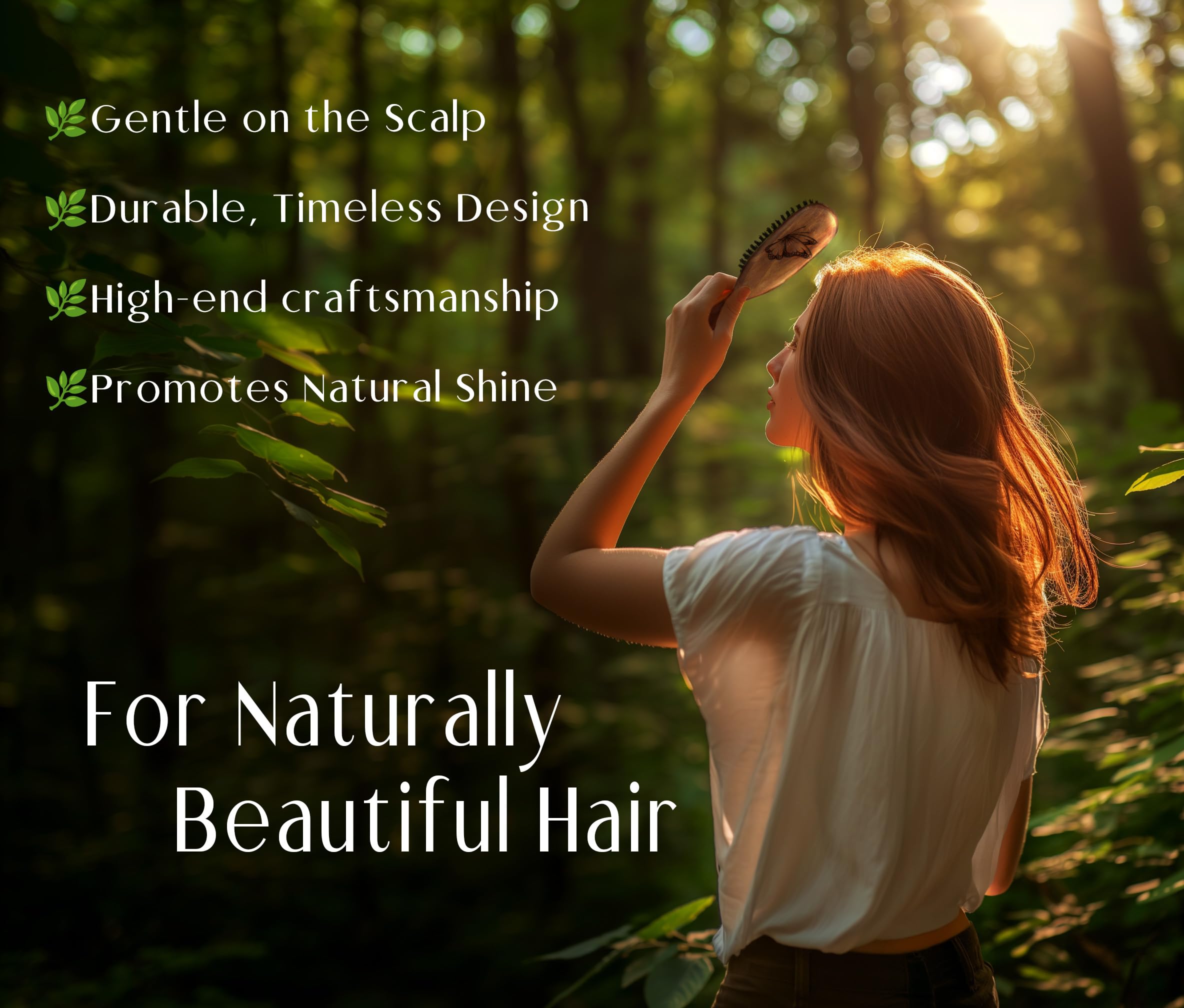 Desert Breeze Calcutta brush in use for detangling.