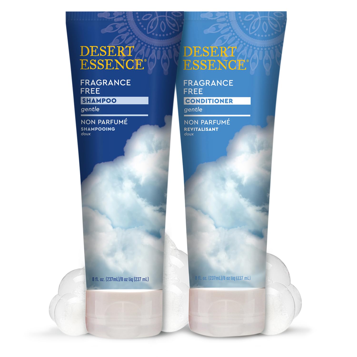 Desert Essence all hair types usage guide illustrates versatile conditioning