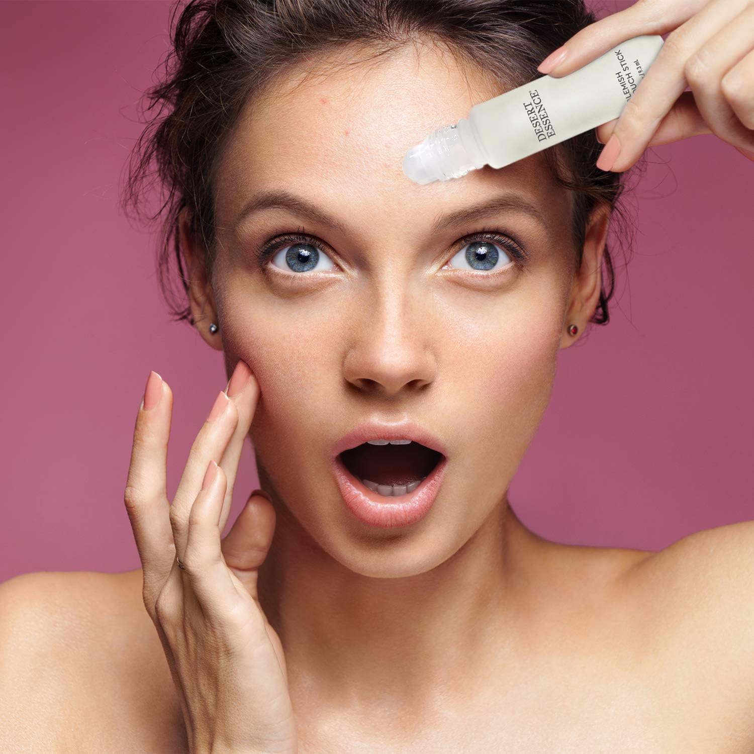 Desert Essence blemish-stick under makeup use; non-greasy prep.