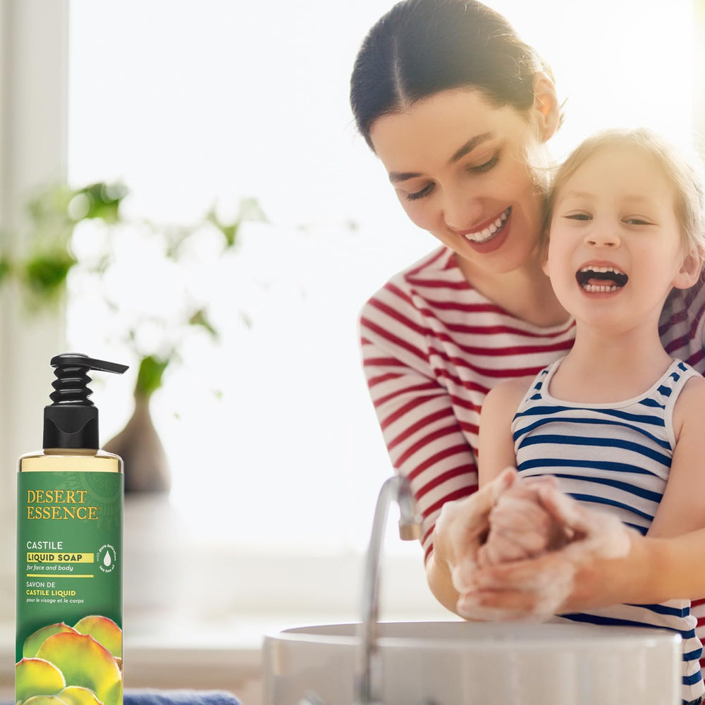 Desert Essence coconut oil nourishes while cleansing for balanced moisture.