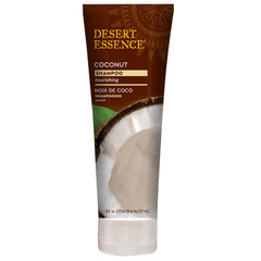 Desert Essence Coconut Shampoo ingredients organic oils highlight nourishment with coconut and hemp