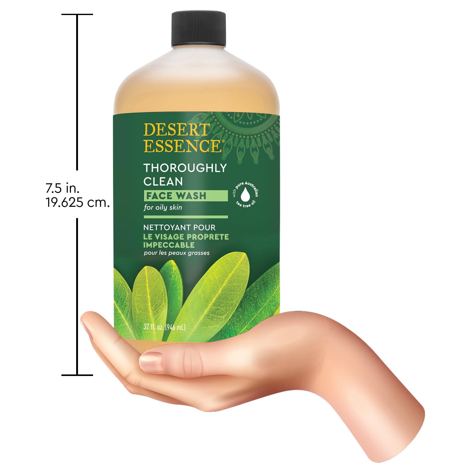 Desert Essence daily cleanser for sensitive oily skin use.