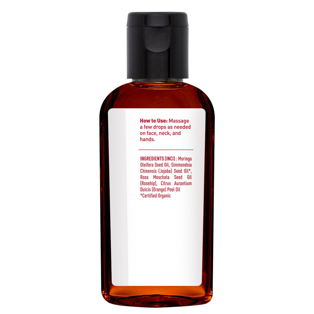Desert Essence face-neck-hands-application scene demonstrates multi-area use