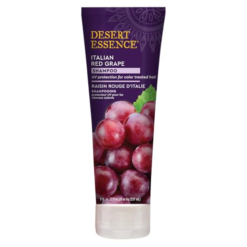 Desert Essence Italian Red Grape Shampoo lather forming a rich cleanse for color-treated hair