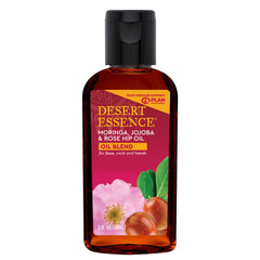 Desert Essence moringa-jojoba-rosehip-oil bottle for deep hydration and glowing skin