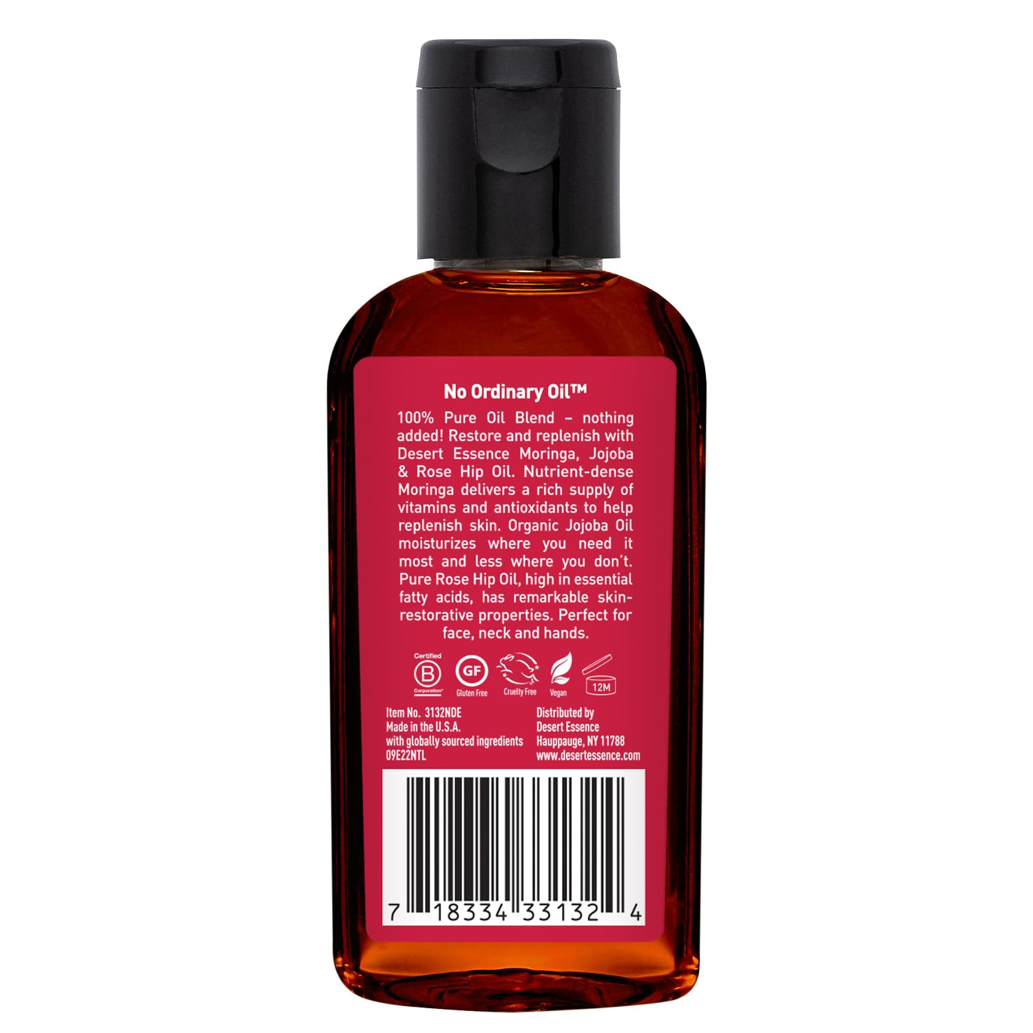 Desert Essence rich-moisturizing-oil texture close-up hints lasting softness