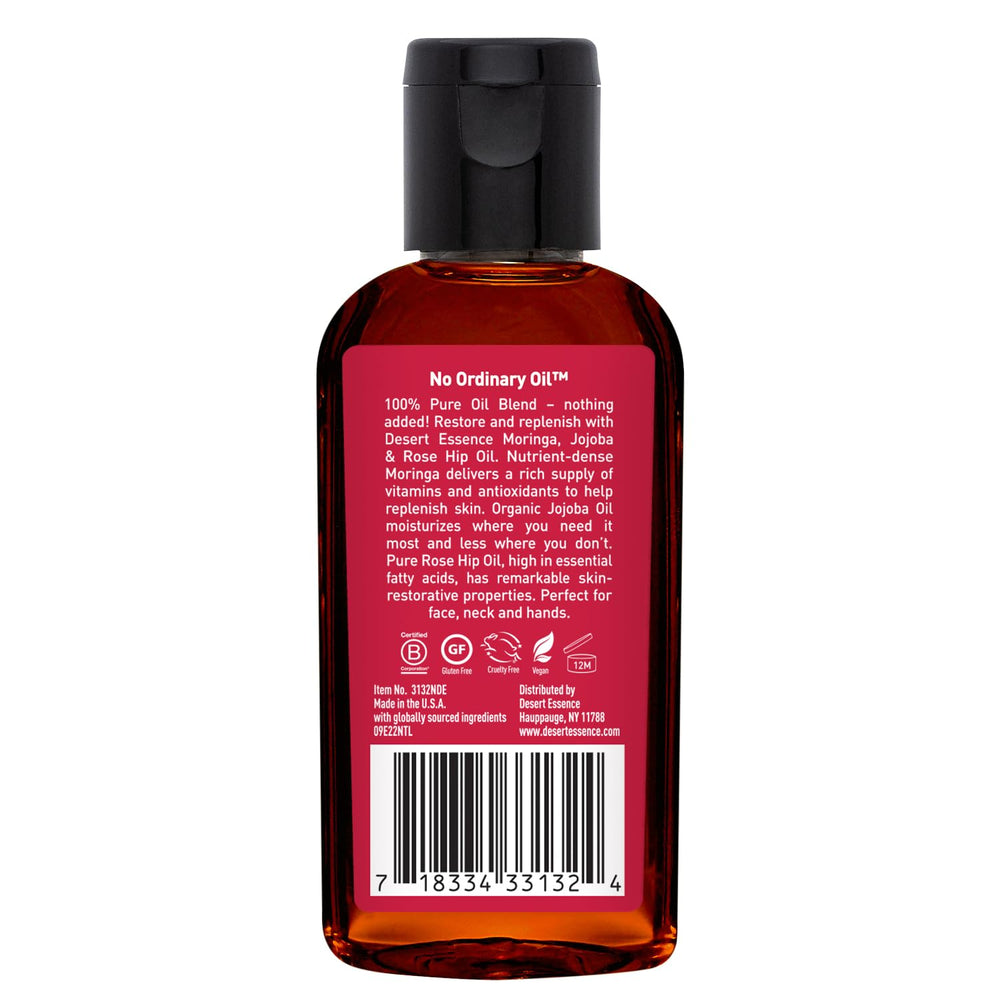 Desert Essence rich-moisturizing-oil texture close-up hints lasting softness