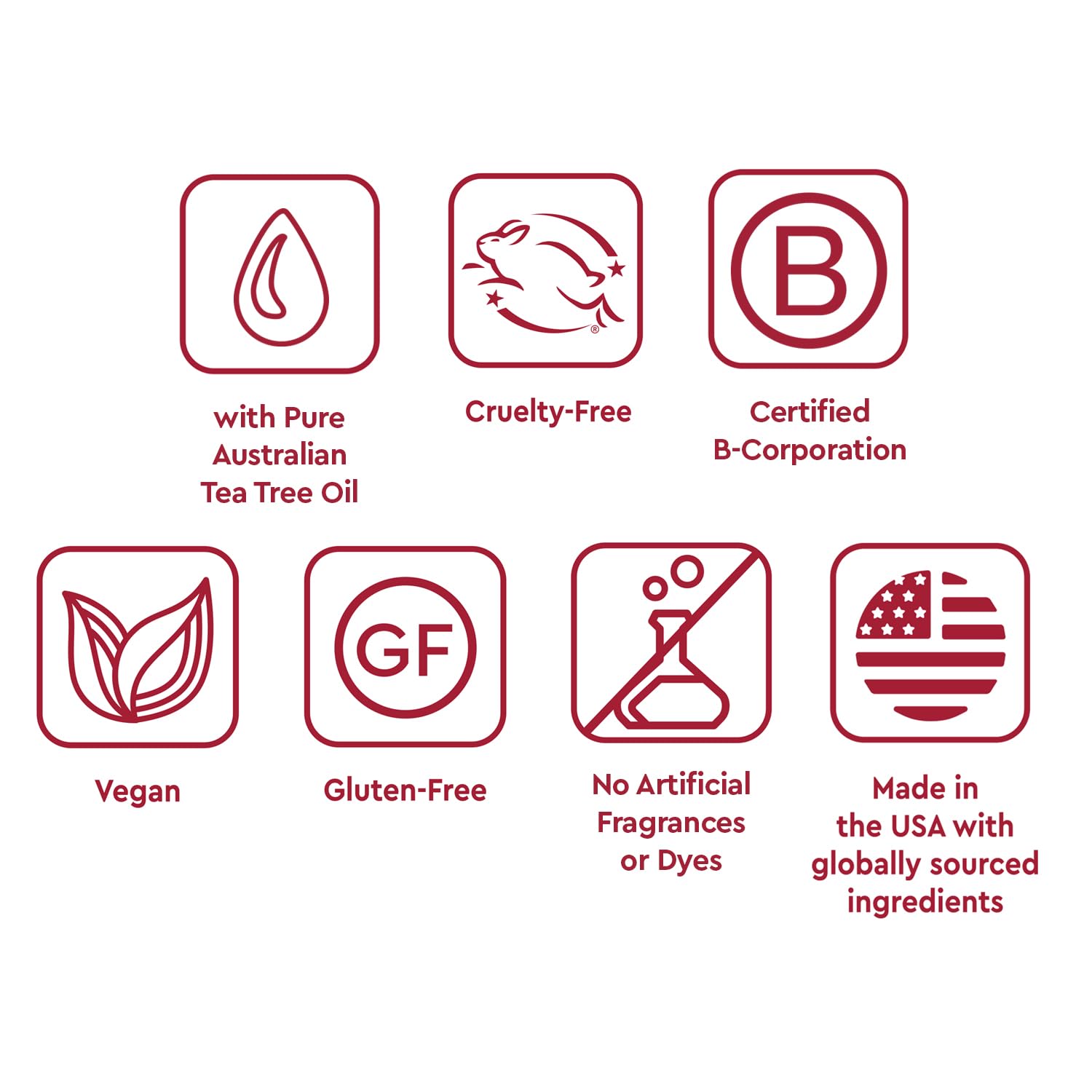 Desert Essence vegan cruelty-free label on packaging.