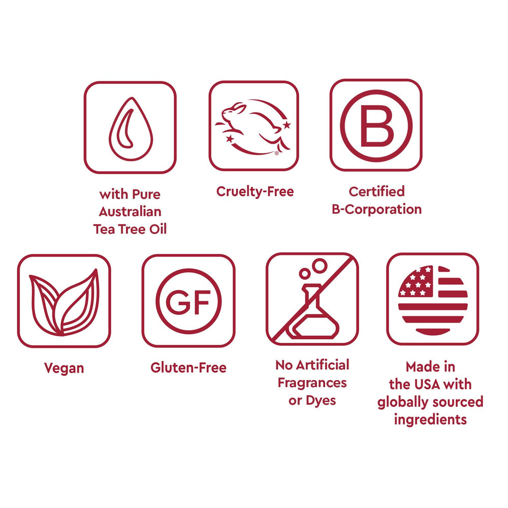 Desert Essence vegan cruelty-free label on packaging.