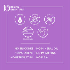 Design Essentials Agave Lavender conditioner rich texture adds healthy gloss and manageability.
