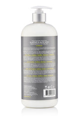 Design Essentials almond avocado conditioner pump bottle highlighting lightweight hydration