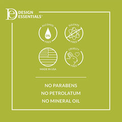 Design Essentials almond avocado shampoo detangling action reduces snagging during wash.