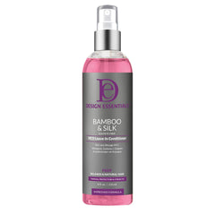 Design Essentials Bamboo & Silk HCO Leave-In Bottle demonstrates lightweight thermal protection
