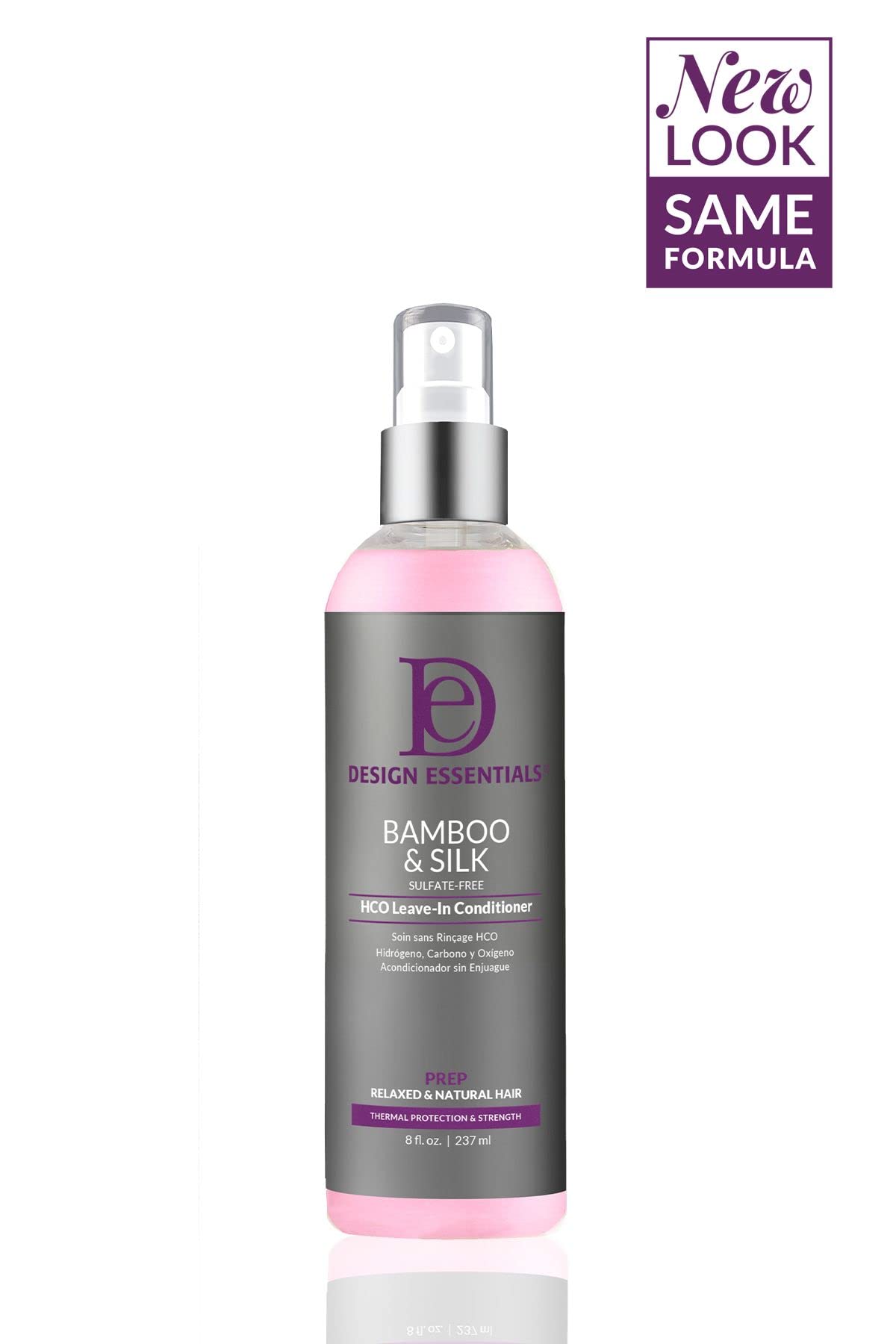 Design Essentials Bamboo & Silk HCO during blow-drying shows heat-protection benefits
