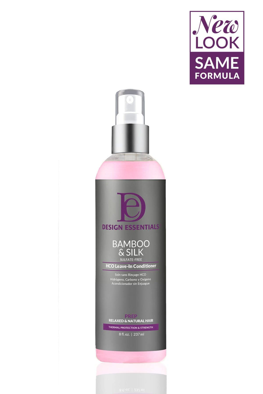 Design Essentials Bamboo & Silk HCO during blow-drying shows heat-protection benefits