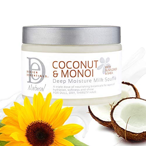 Design Essentials bottle on shelf conveys trusted, professional-grade hydration for curls.
