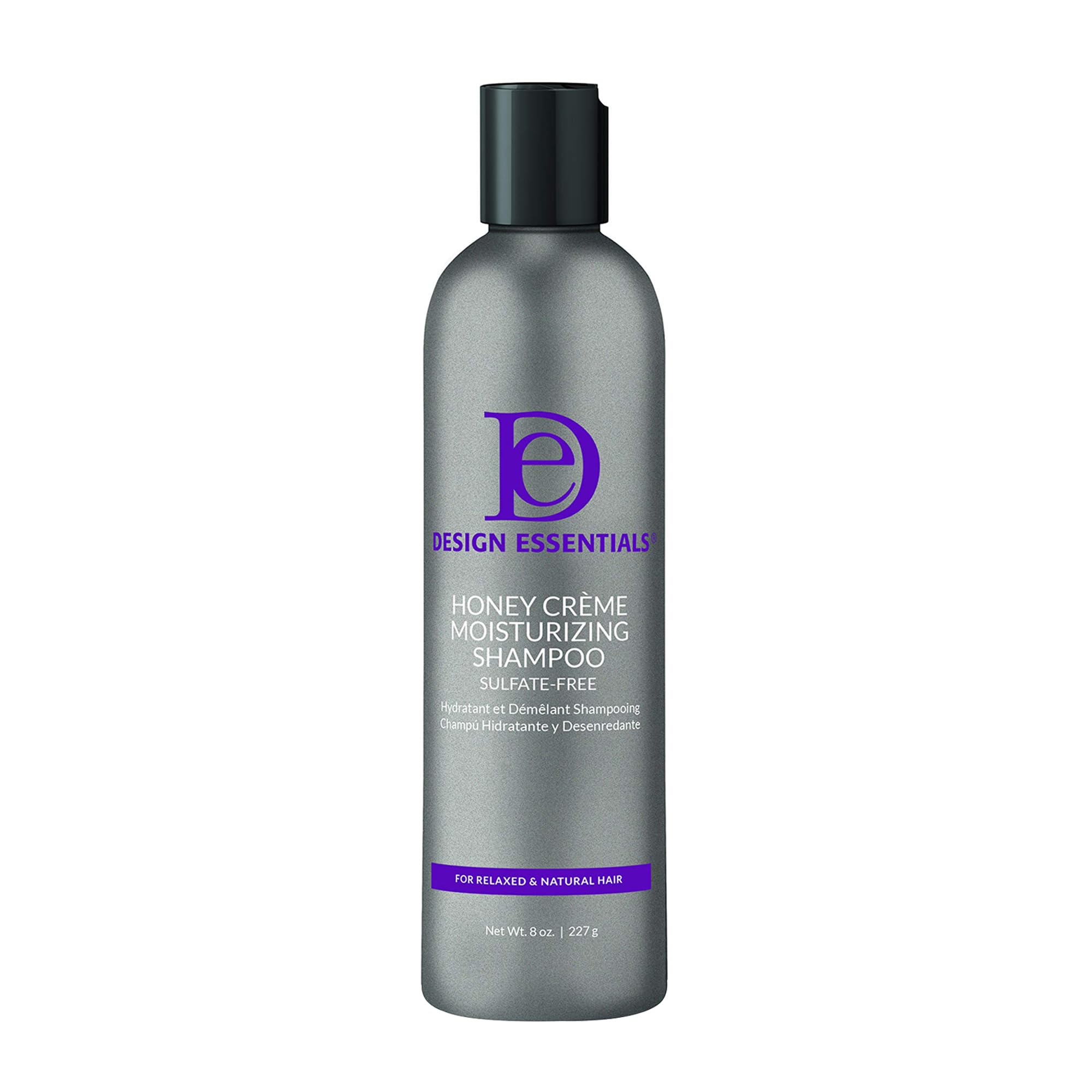Design Essentials Honey Creme bottle pour highlights hydrating lather for detangling and shine.