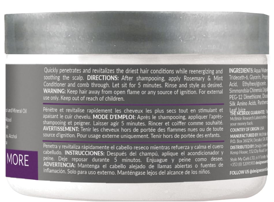 Design Essentials Rosemary & Mint conditioner pump shows easy application for daily moisturizing