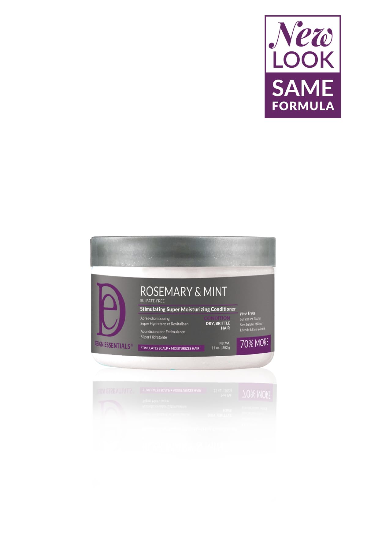 Design Essentials Rosemary & Mint conditioner hair application captures detangling and smoother waves