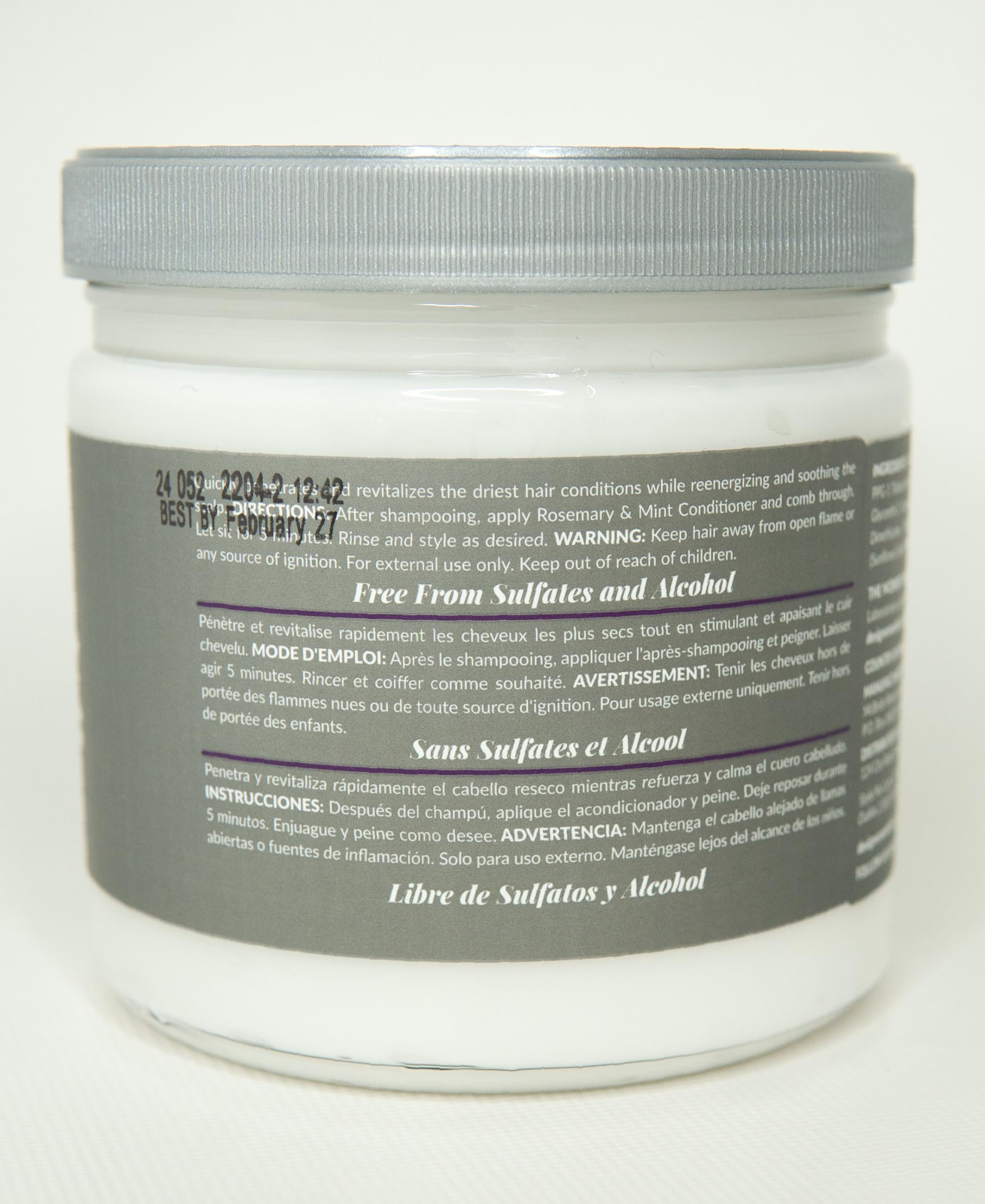 Design Essentials Rosemary & Mint conditioner ingredients image highlights rosemary and peppermint for scalp refreshment