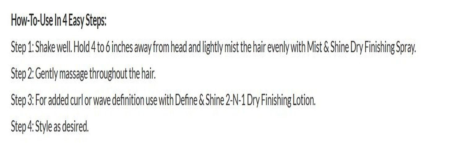 Design Essentials Wave by Design Mist & Shine soft-shine-finish delivers light hydration and body