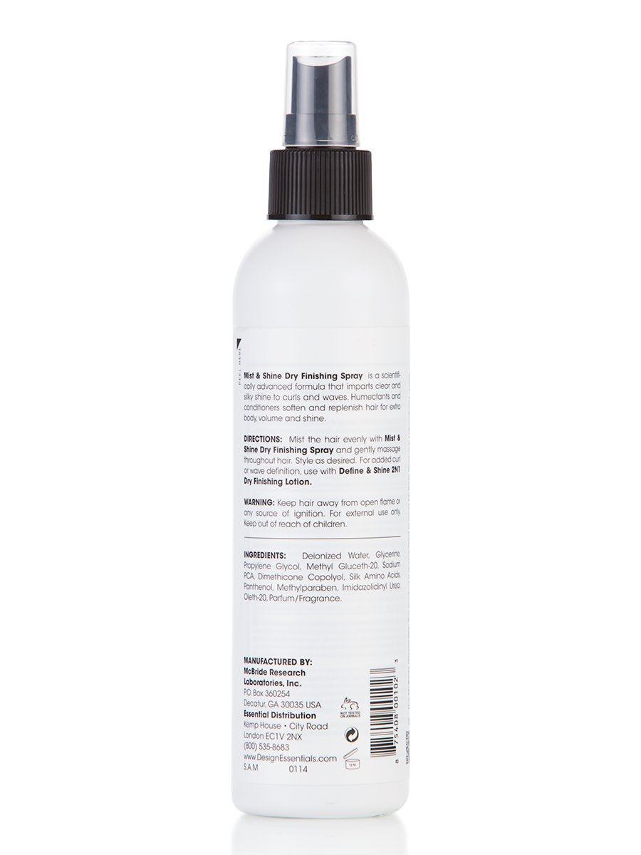 Design Essentials Wave by Design Mist & Shine spray-dispense for easy styling and shine