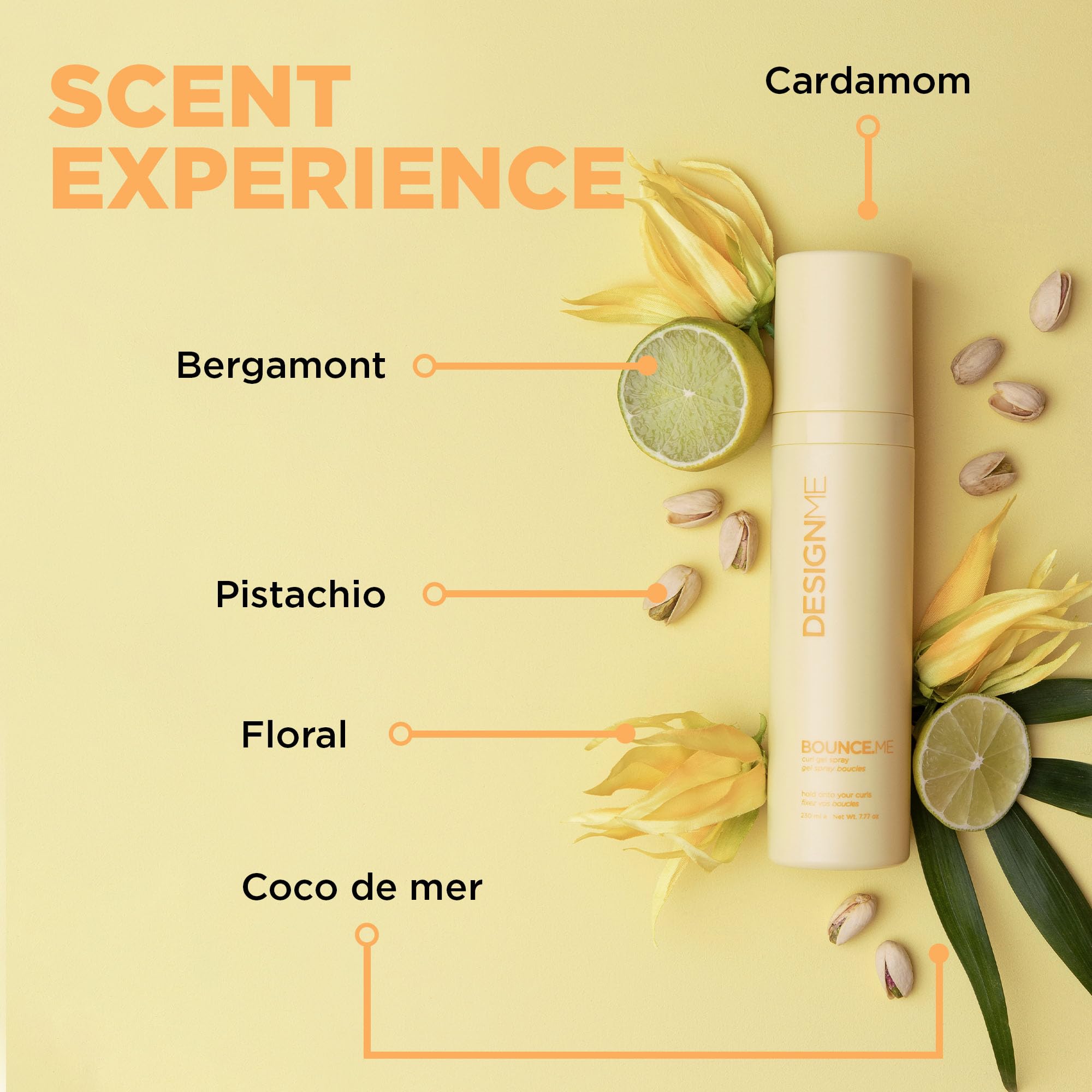 Design.Me Bounce.Me scene highlighting frizz control in humid conditions