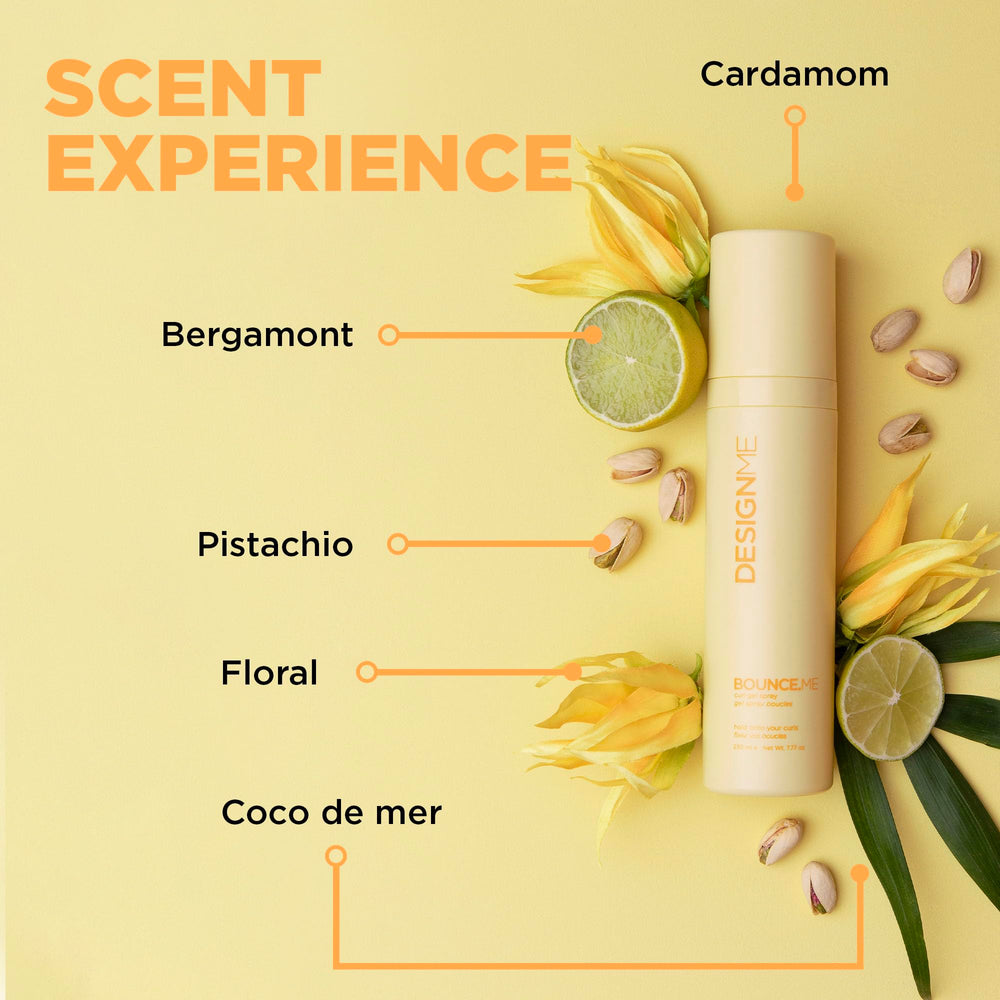 Design.Me Bounce.Me scene highlighting frizz control in humid conditions