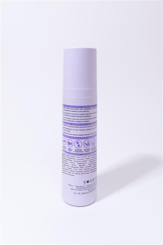 Design.Me FAB.ME detangle spray adds shine and frizz control.