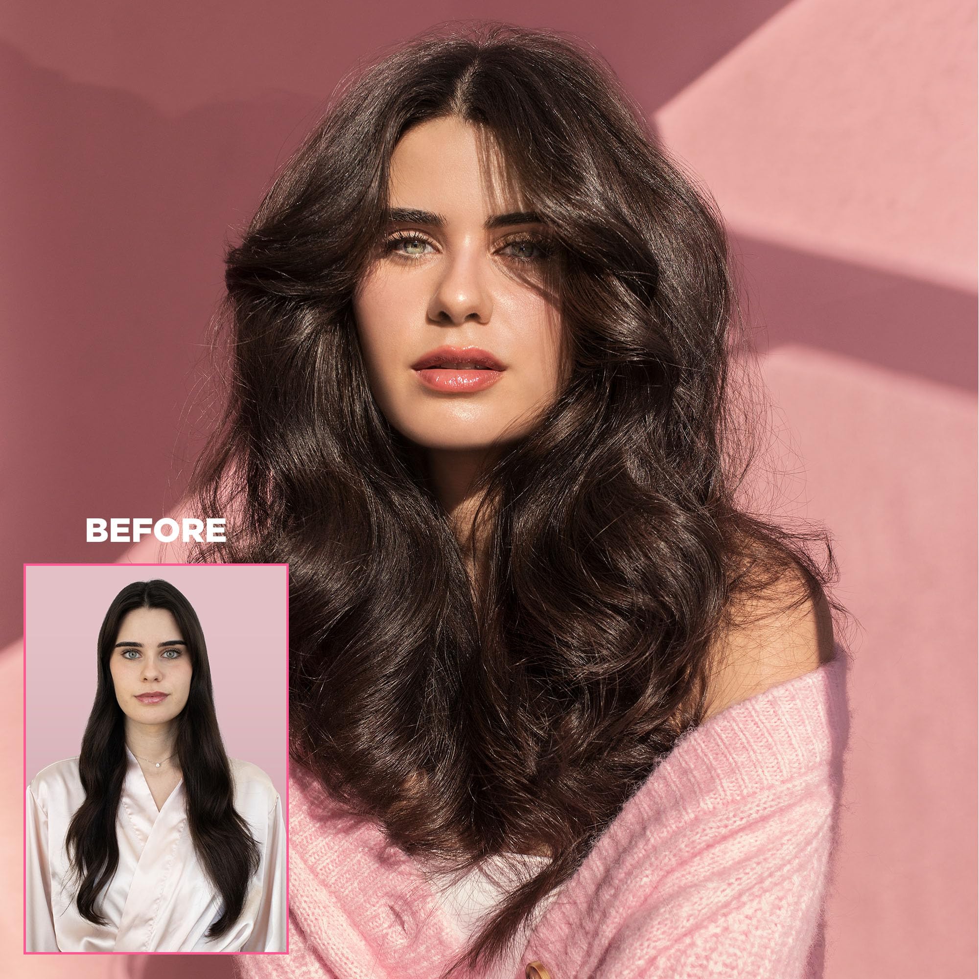 Design.Me PUFF.ME morning routine scene featuring quick detangle and volume boost.
