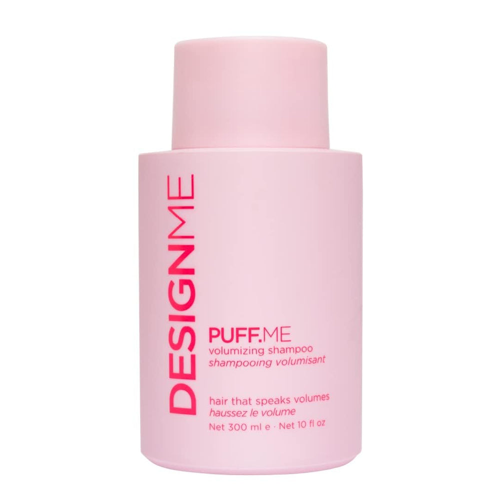 Design.Me PUFF.ME volumizing shampoo bottle front showing lift and lightweight formula for daily lift