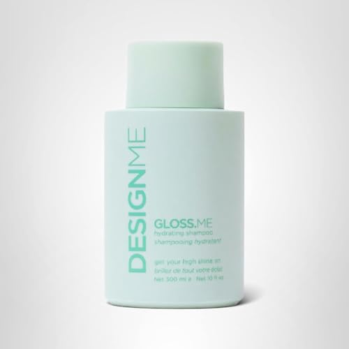 Design.Me GLOSS.ME hydrating shampoo on shelf illustrates daily washing habit.