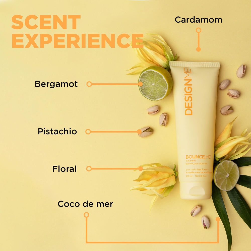 Design.Me BOUNCE.ME damp hair application demonstrates easy distribution.