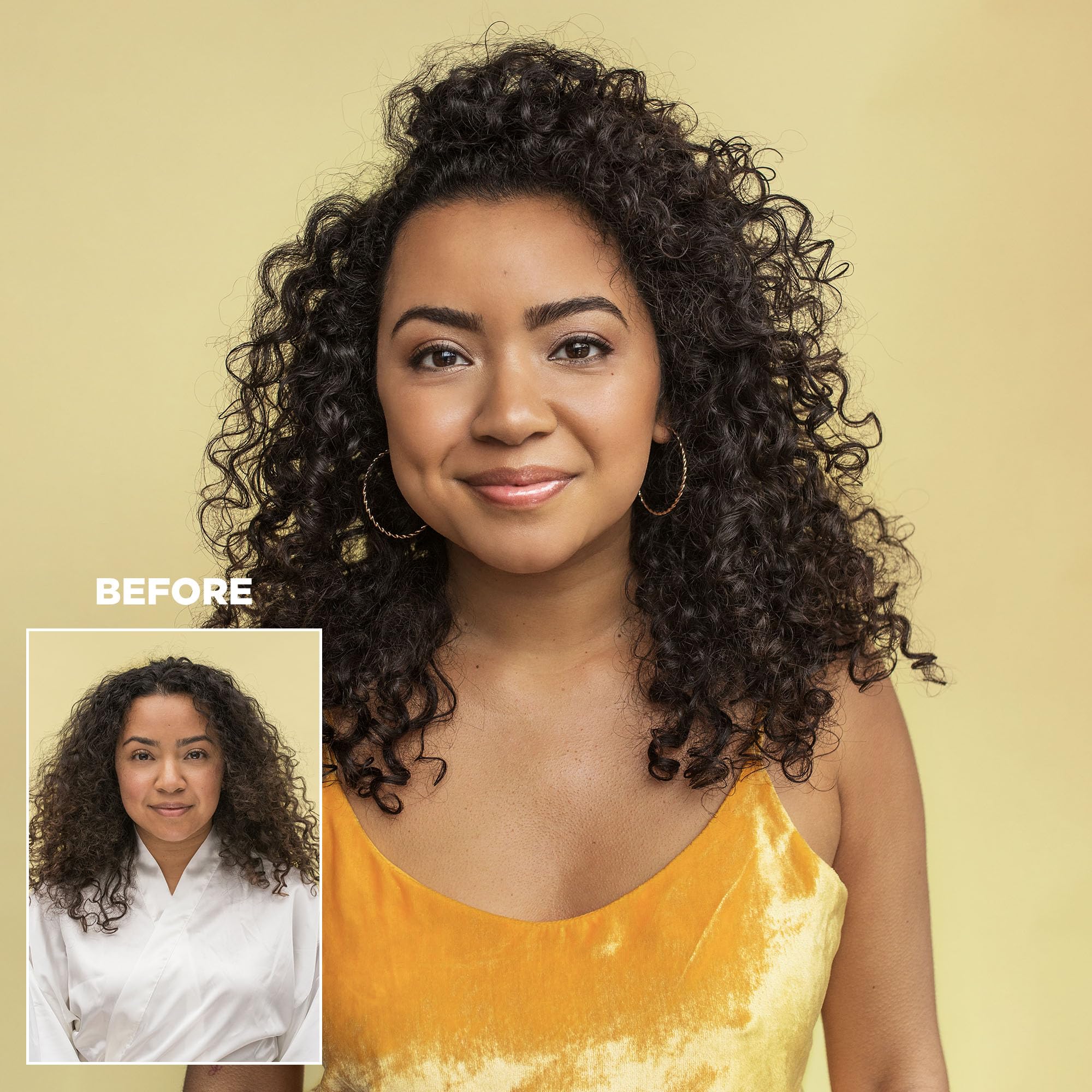 Close-up of curls with Design.Me BOUNCE.ME shampoo supporting curl definition