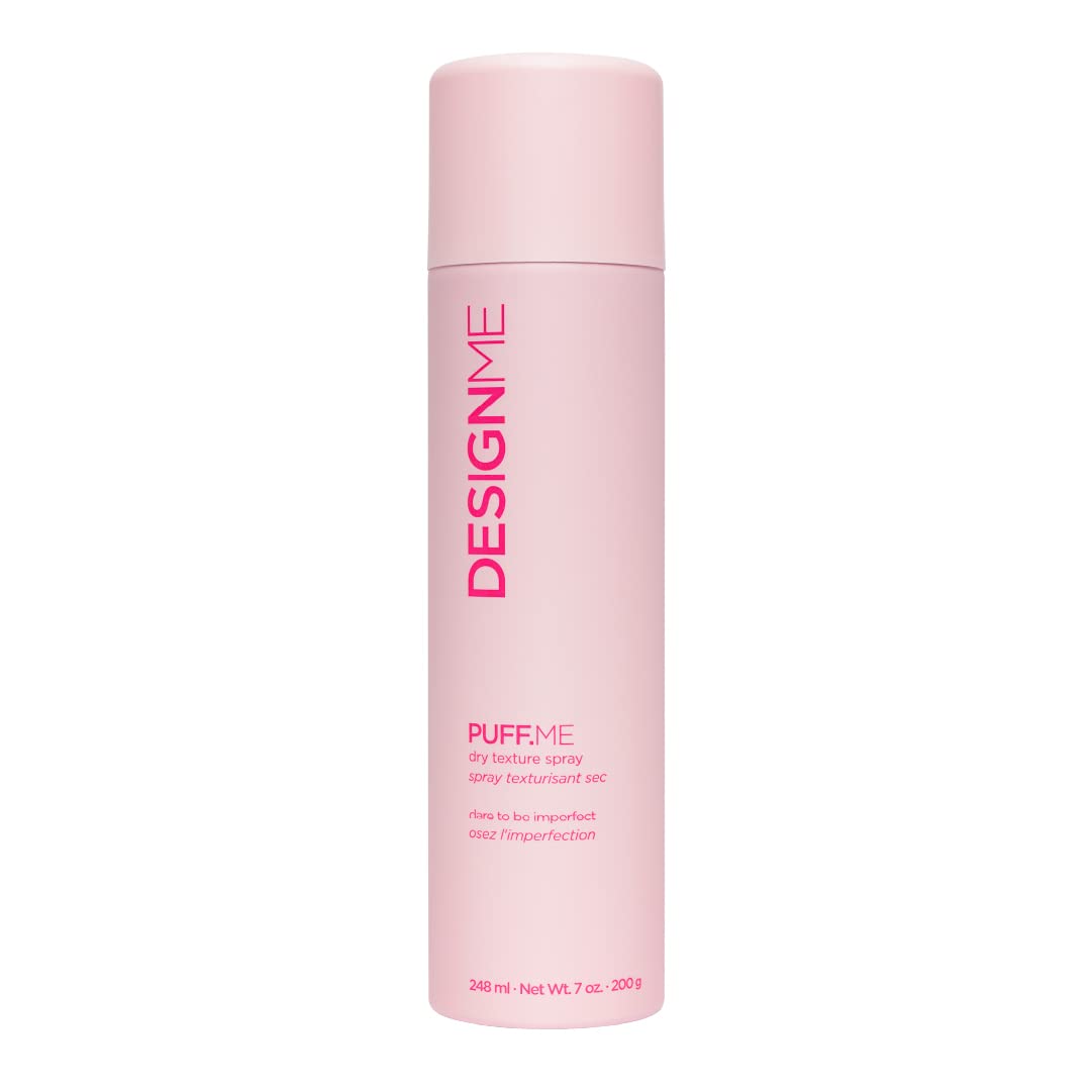 Design.Me Puff.ME bottle closeup highlighting airy texture for instant volume.