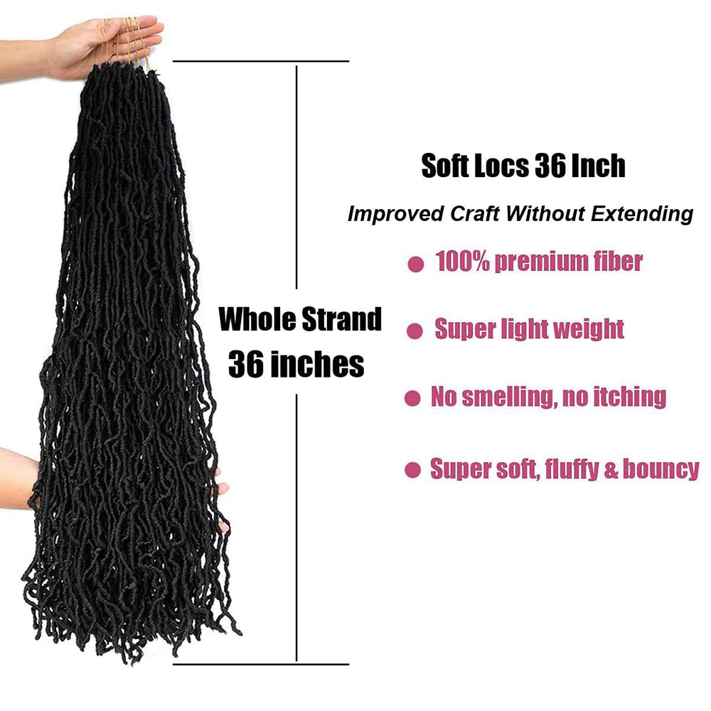 Desire4Hair 36inch soft locs prelooped loops closeup enabling quick beginner installation.