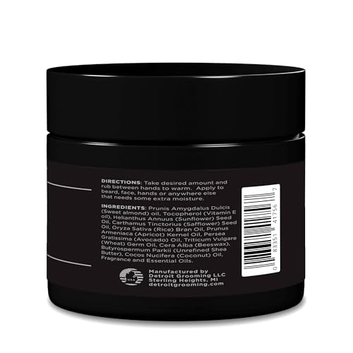 Application scene of Detroit Grooming Co Beard Butter showing easy grooming ritual.