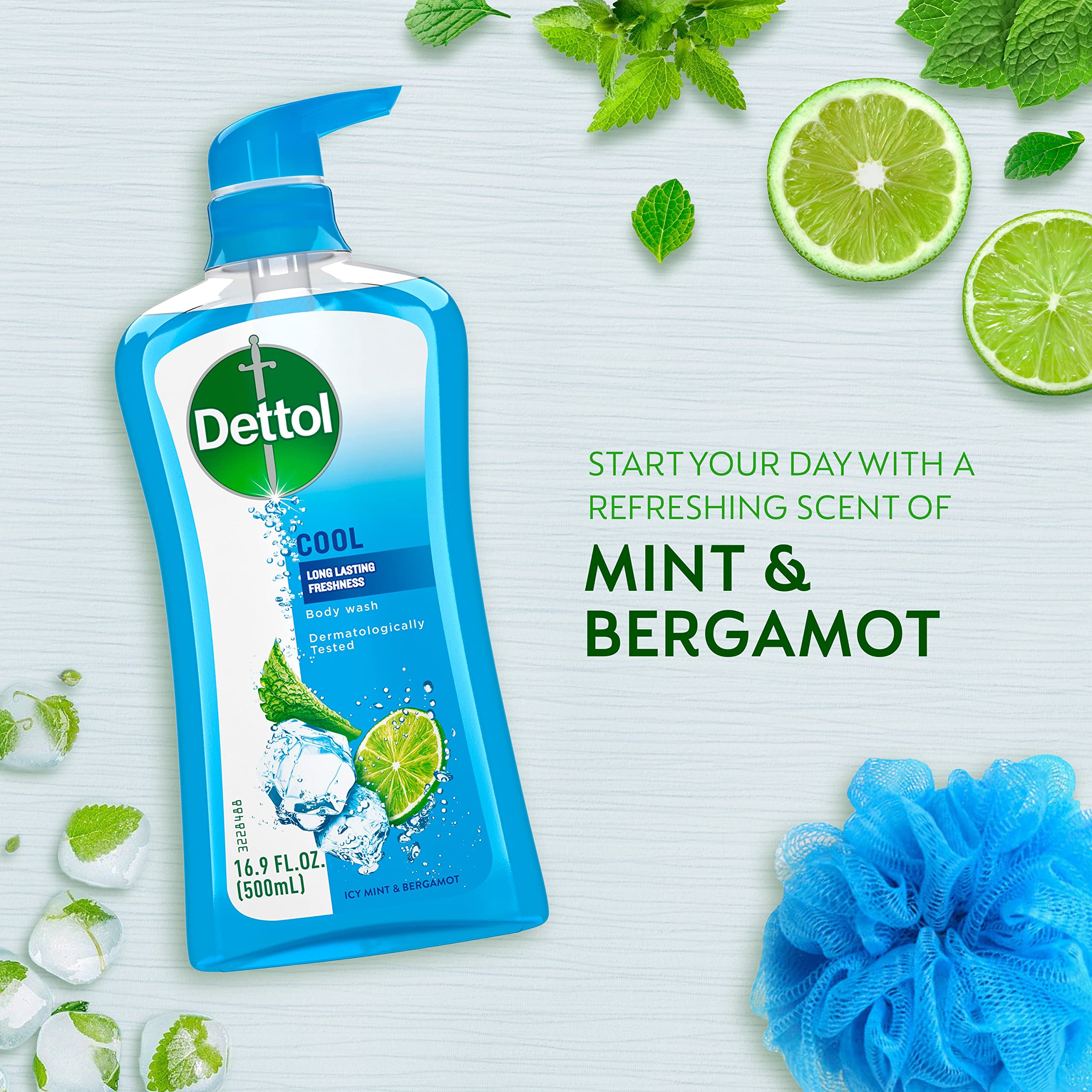 Dettol Cool Body Wash shown with towels supports easy shower-time routines.